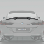 the-bmw-f93-m8's-carbon-fiber-rear-spoiler-stands-out-with-its-high-gloss-finish