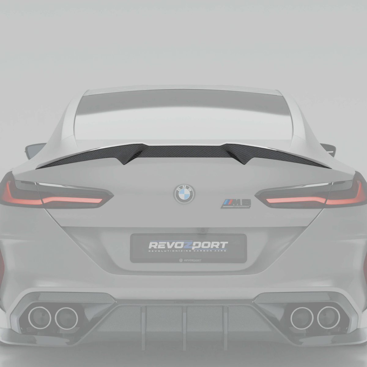 the-bmw-f93-m8's-carbon-fiber-rear-spoiler-stands-out-with-its-high-gloss-finish
