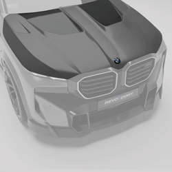 BMW XM G09 carbon fiber hood installed