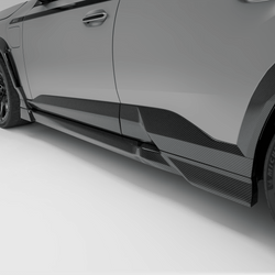 BMW XM G09 carbon fiber side skirts installed