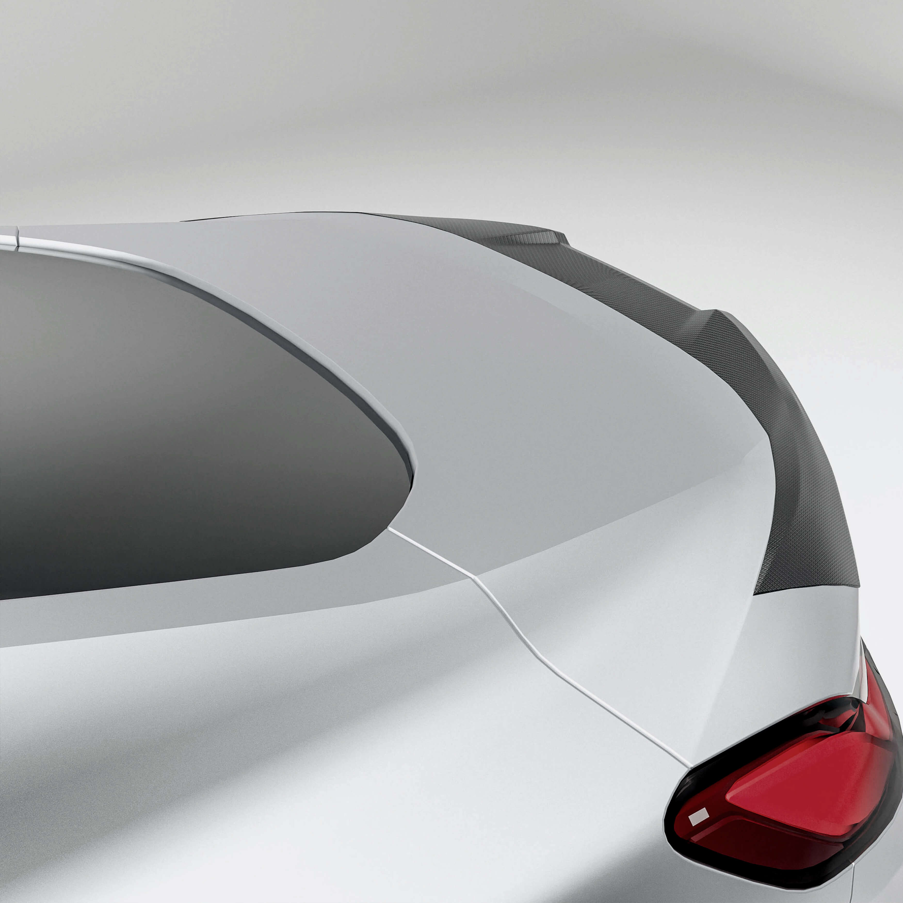bmw-m8-f92--with-a-carbon-fiber-rear-spoiler-close-up-on-a-white-background