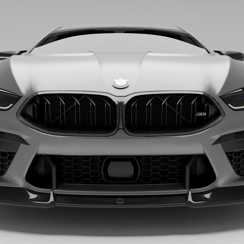 bmw-car-with-a-carbon-fiber-grille-on-a-white-background