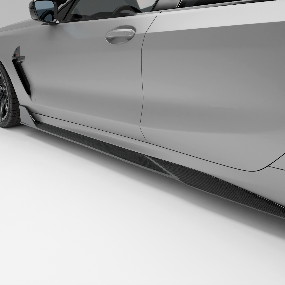 bmw-car-with-a-carbon-fiber-side-skirts-on-a-white-background