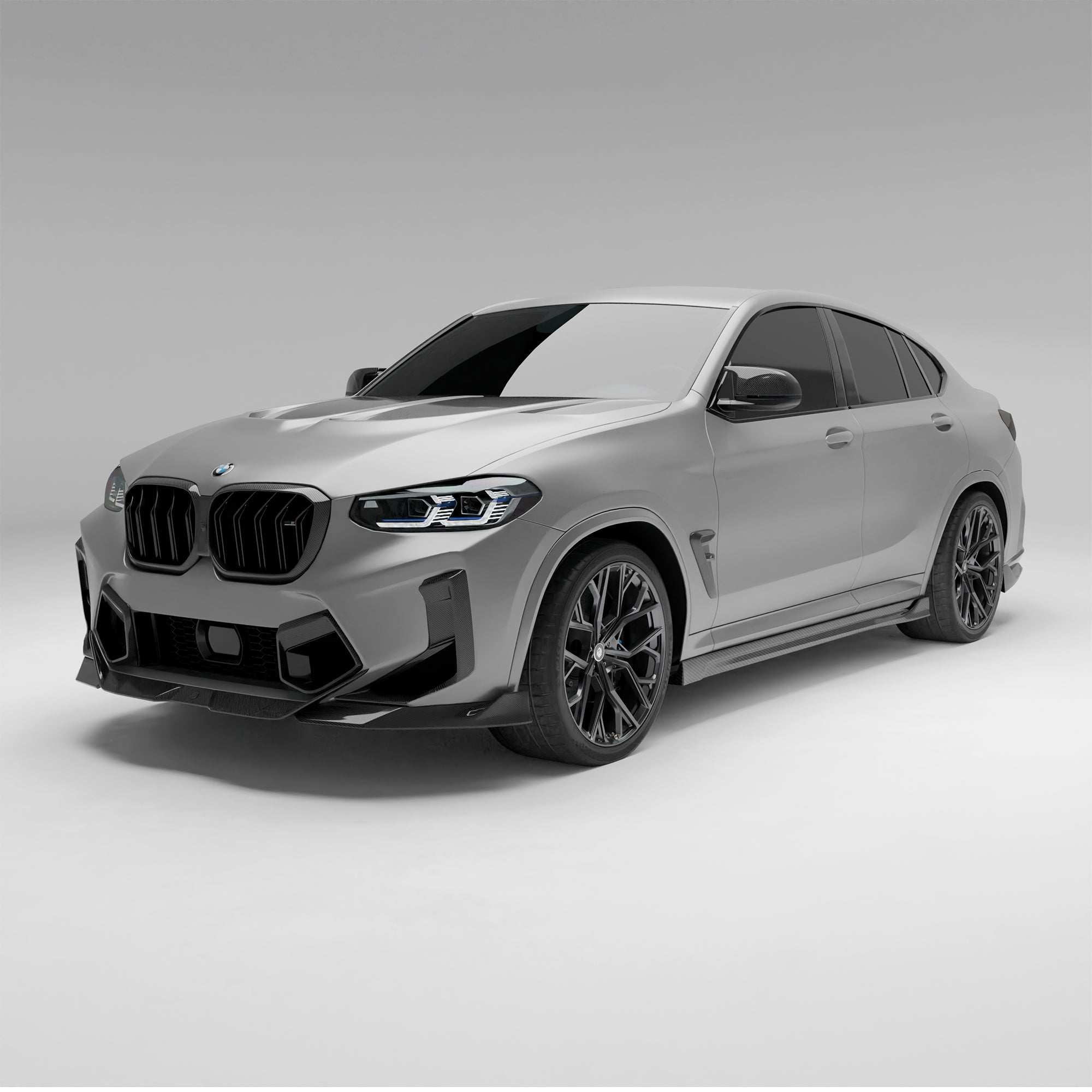 bmw-x4m-f98-carbon-fiber-front-lip:-front-and-side-installation-renderings