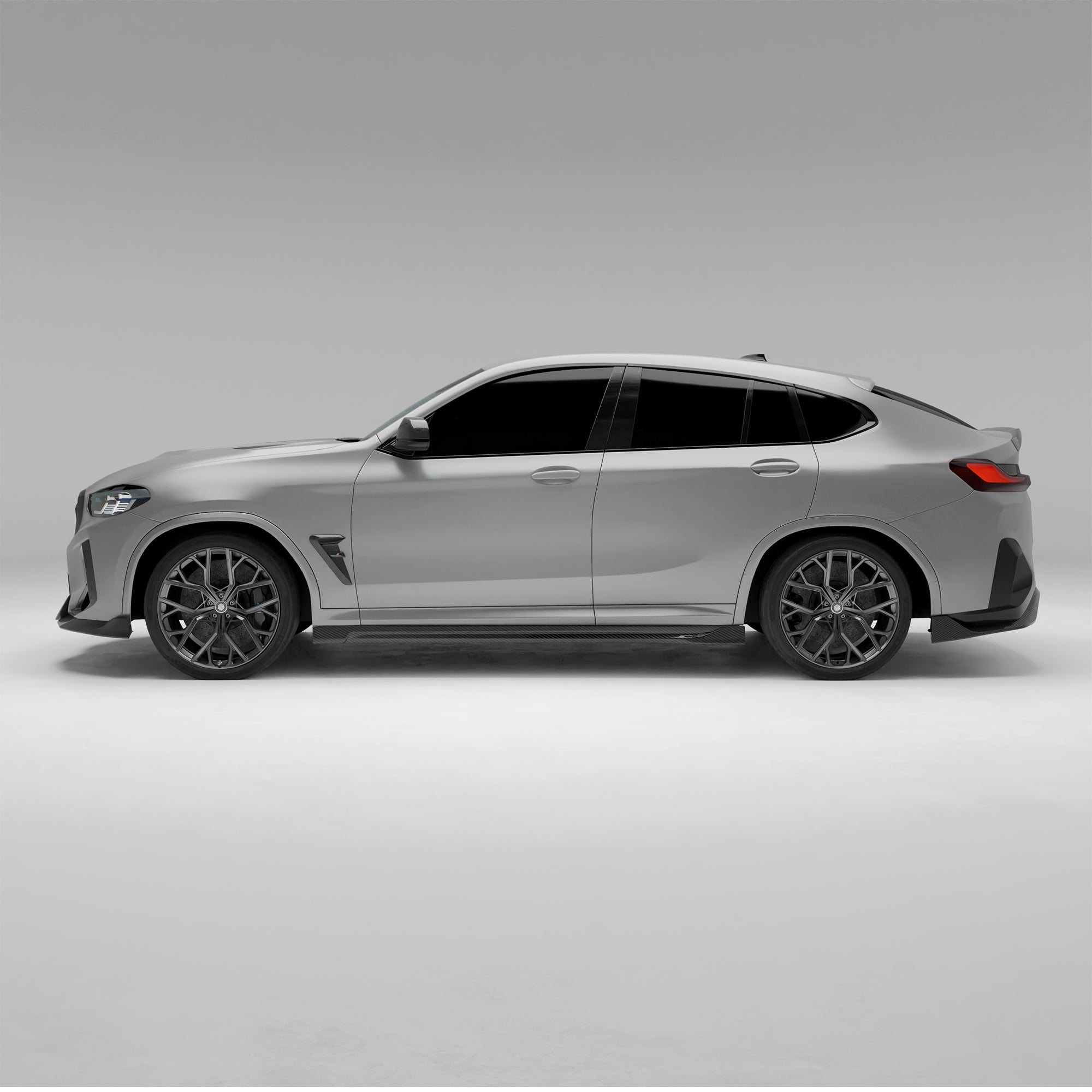 bmw-x4m-f98-carbon-fiber-side-skirts:-overall-side-view-rendering