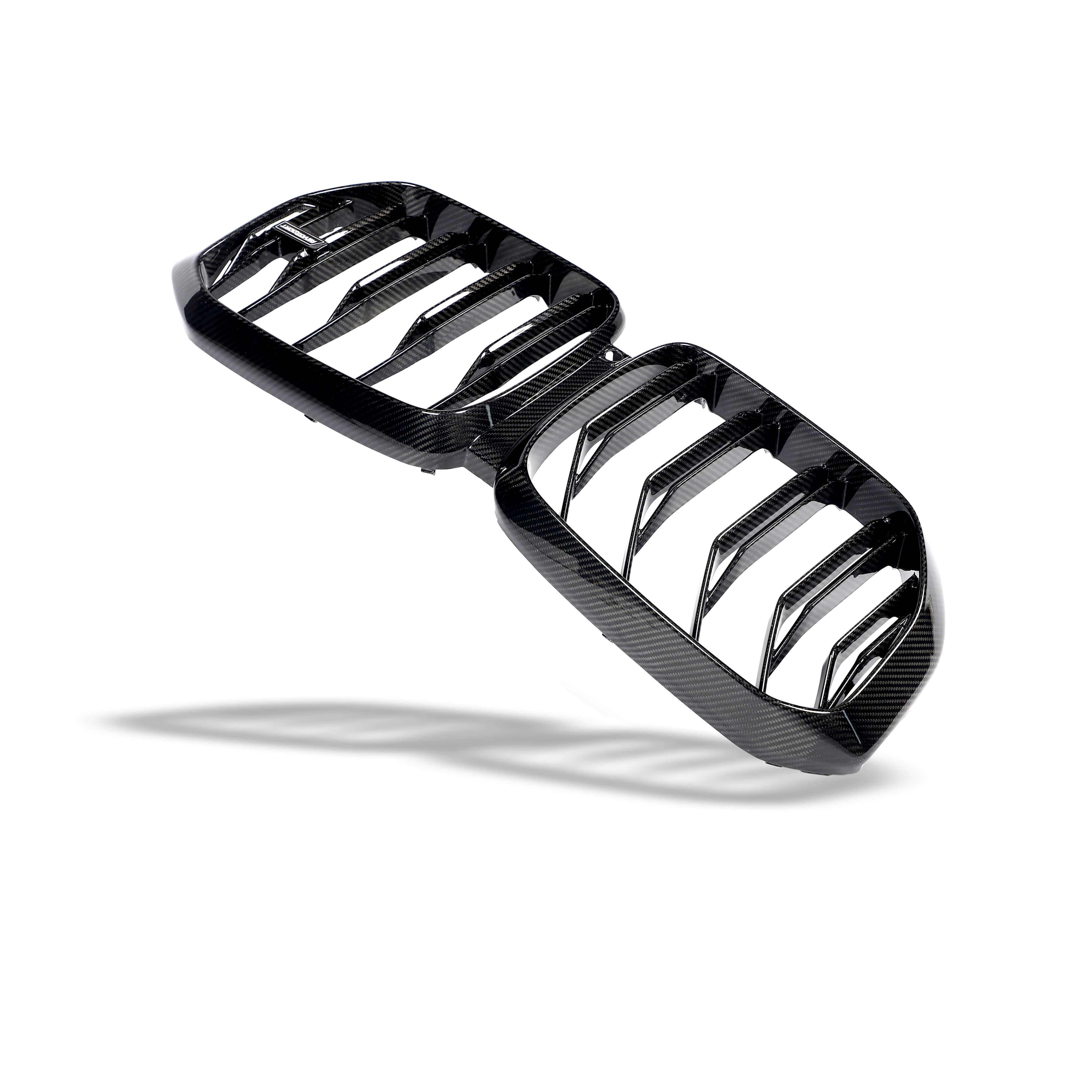 BMW X5M F95 PRE LCI Carbon Fiber Front Grill Revozport White Base Actual Photos