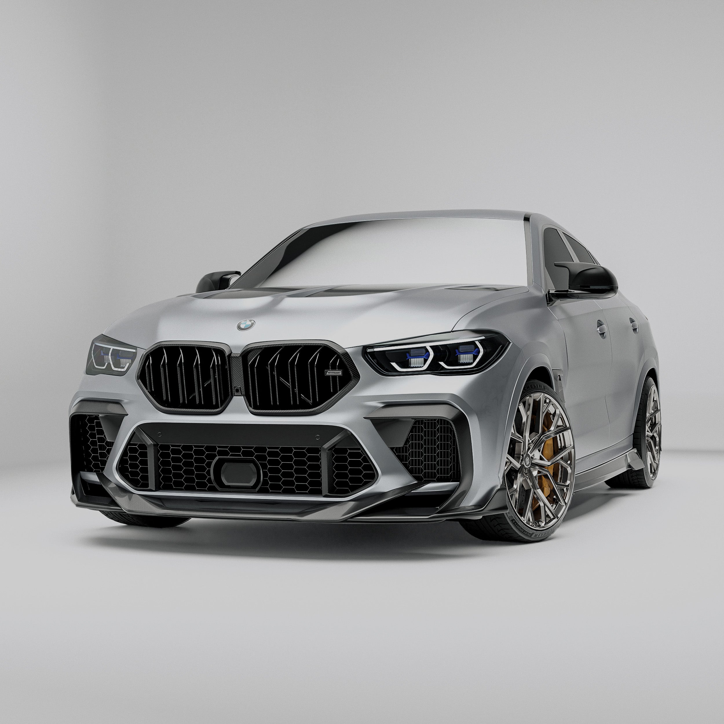 BMW X6M F96 Pre-LCI Carbon Fiber Front Lip | RevoZport – Revozport