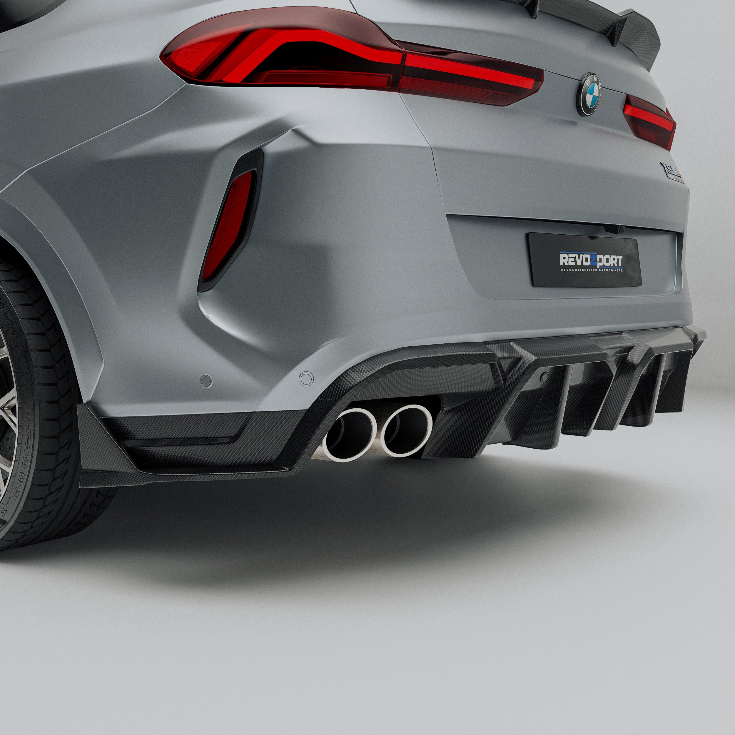 BMW X6M F96 PRE LCI Carbon Fiber Rear Bumper Splitter