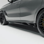 bmw-x6-g06-lci:-partial-installation-of-carbon-fiber-side-skirts-before-the-facelift