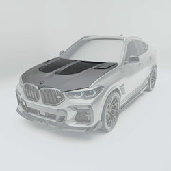 BMW X6 G06 LCI carbon fiber hood
