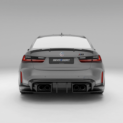 BMW M3 G80 Stainless Steel ExhaustTailpipe Projection Rendering