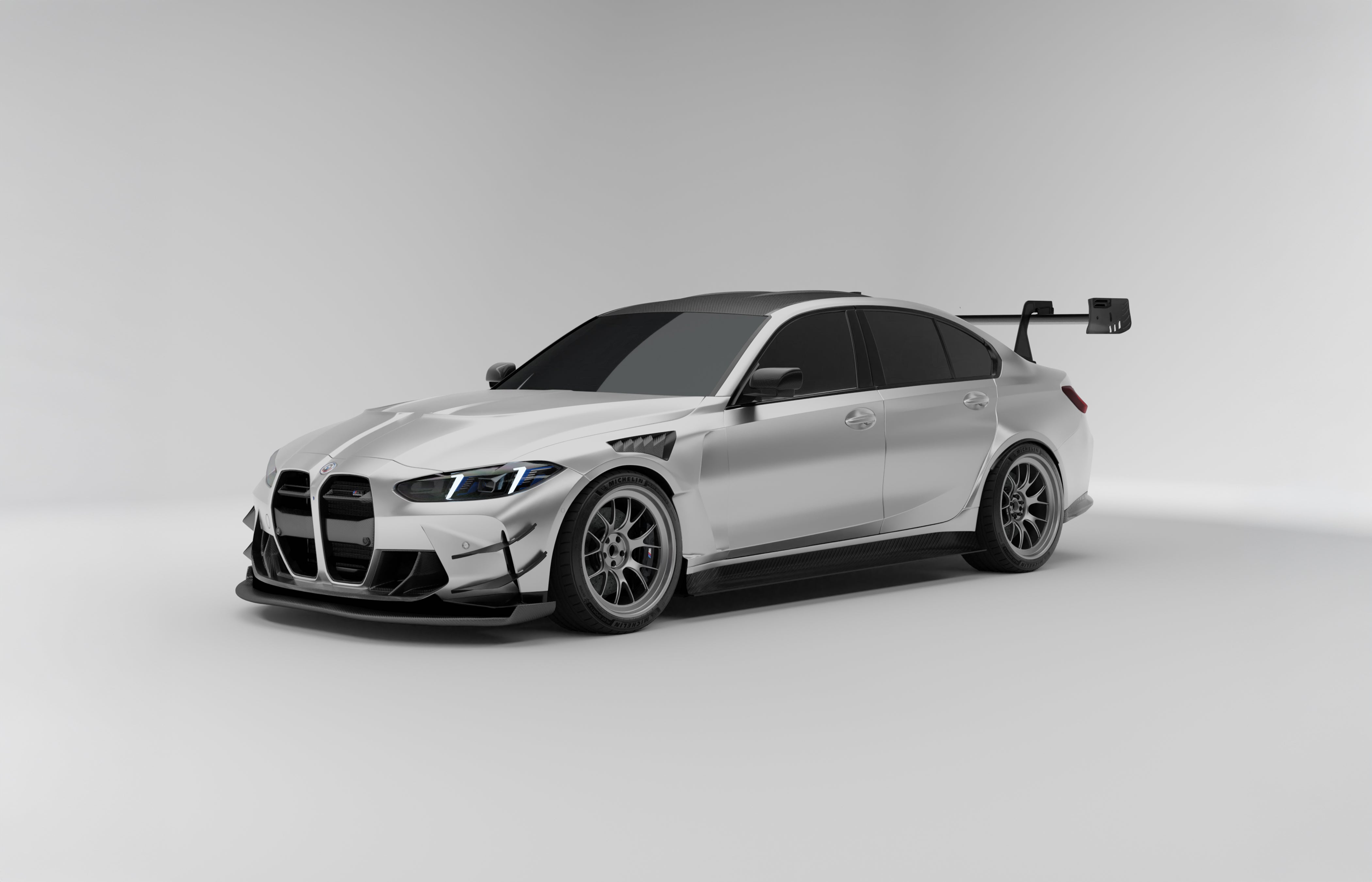 BMW G80 M3 CFD on a grey background