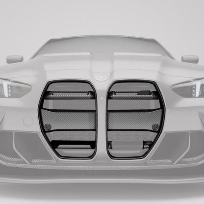 BMW M3 G80 Carbon Fiber Front Grill (with ACC) For Racing- Revozport