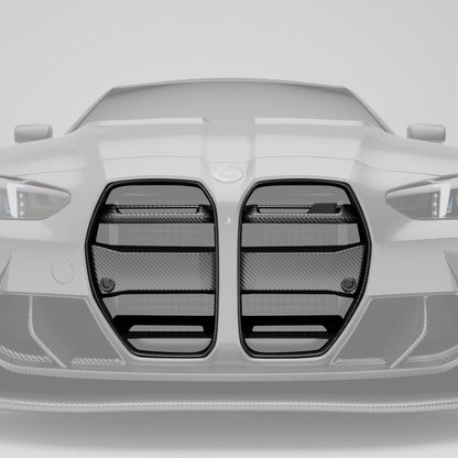 BMW M3 G80 Carbon Fiber Front Grill (without ACC) For Racing- Revozport