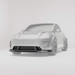 Tesla Model Y Juniper carbon fiber front lip full view