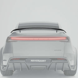 Tesla Model Y Juniper carbon fiber rear wing detail