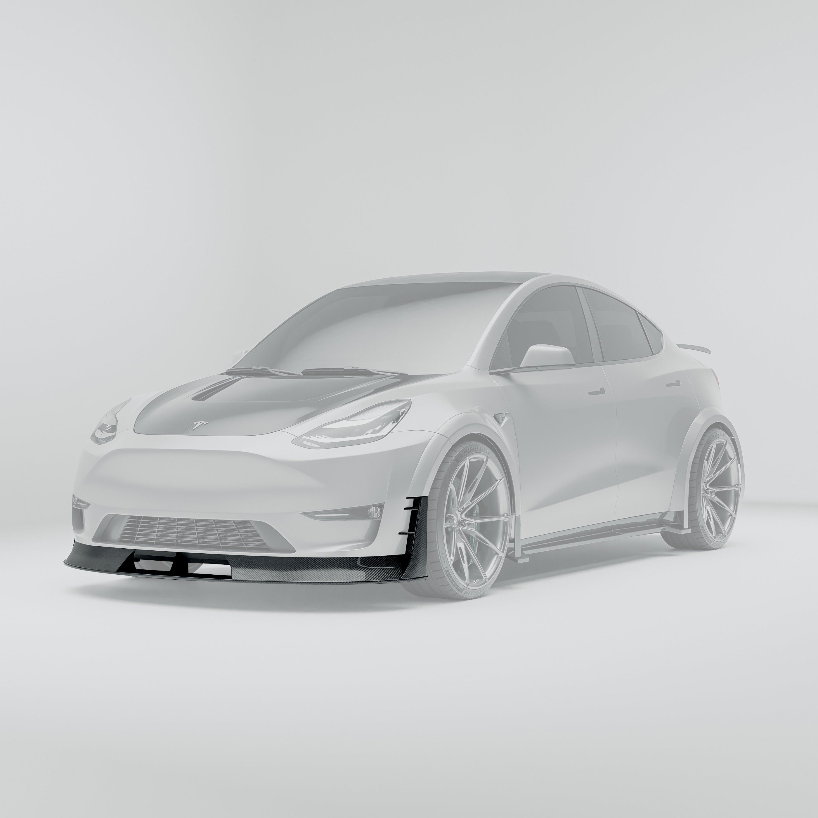 tesla-model-y-carbon-fiber-front-lip-with-protruding-sections