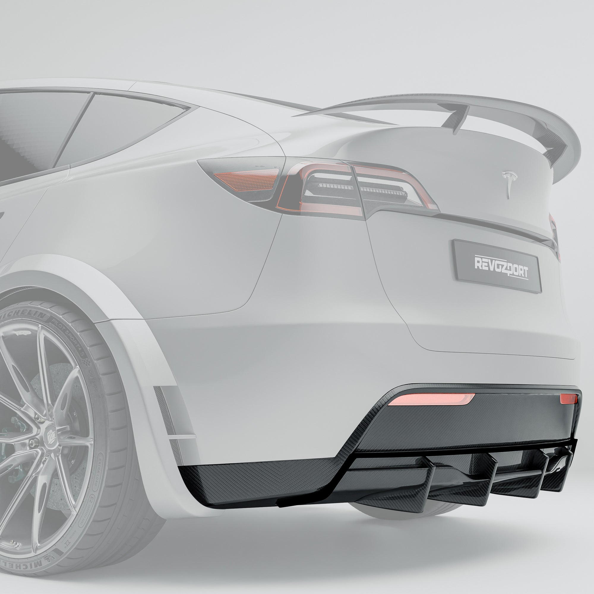 Tesla Model Y 2021-2024 Carbon Fiber Rear Diffuser
