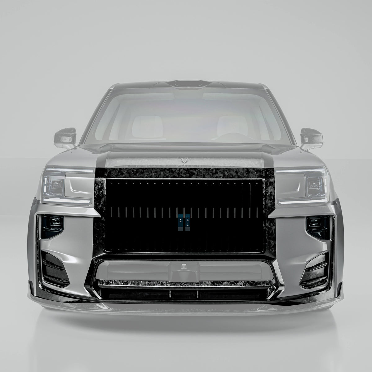 zeekr-9x-carbon-fiber-front-bumper-kit-—-veloire-by-revozport-with-high-gloss-finish