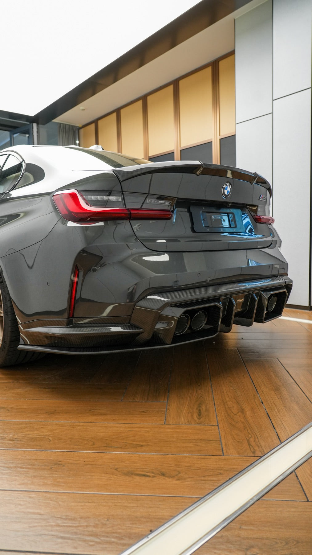 BMW M3 G80 Street Program official BMW dealer rear diffuser trunk spoiler