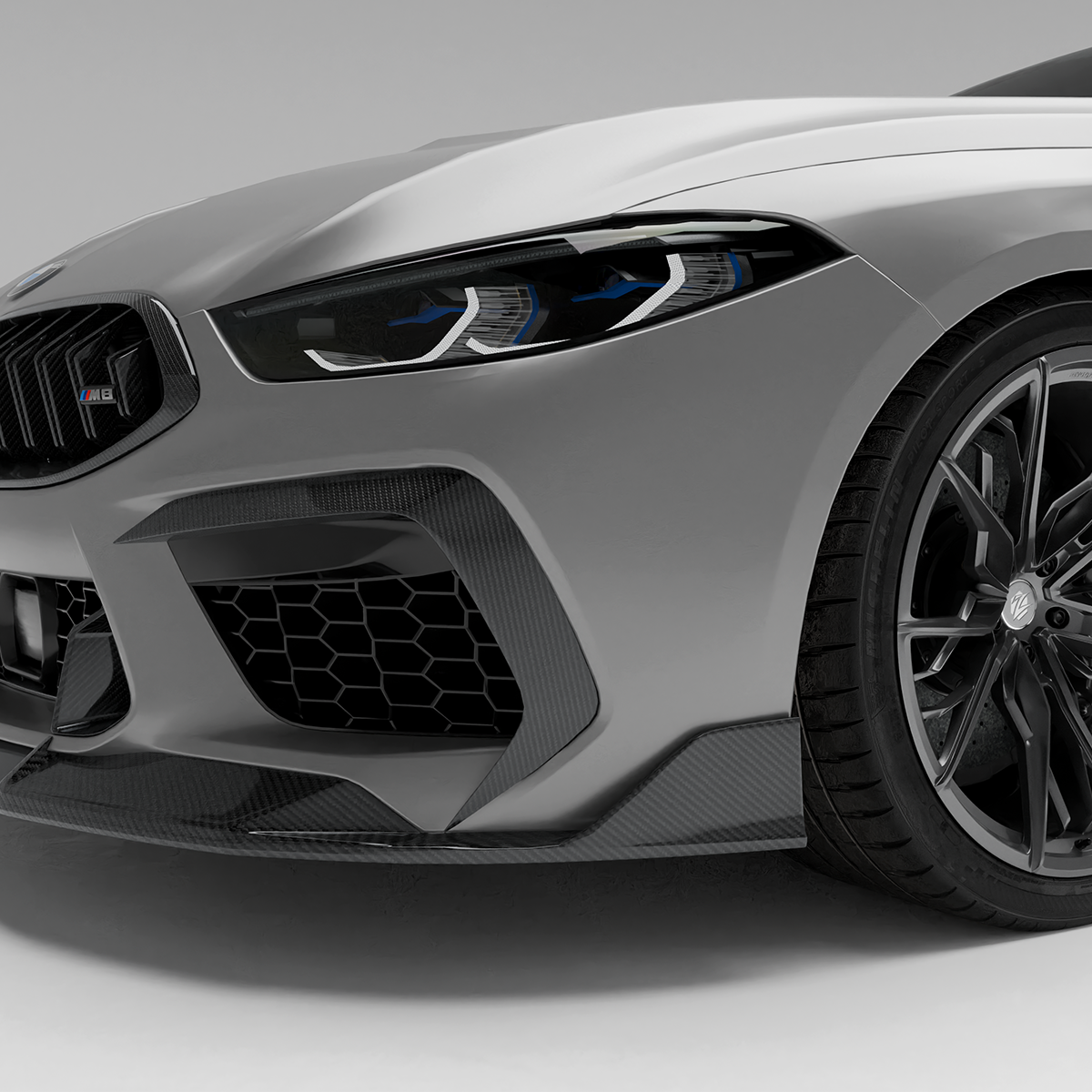 BMW M8 F93 Carbon Fiber Front Bumper Canards