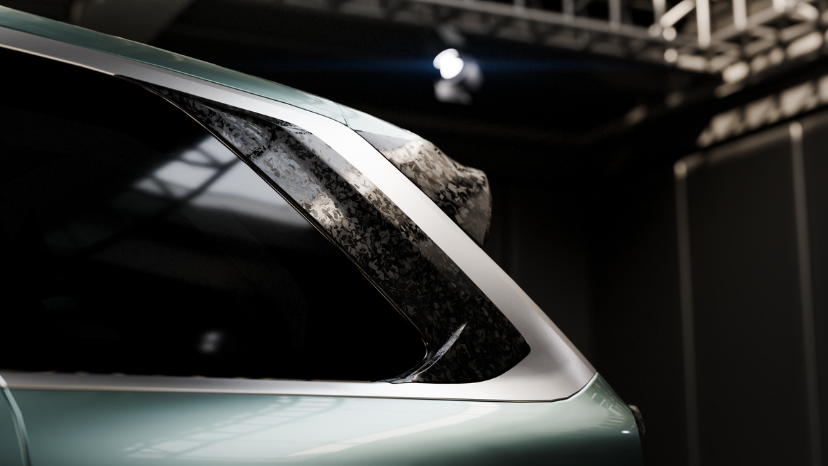 VELOIRE ZEEKR 9X carbon C-pillar trim and roof spoiler