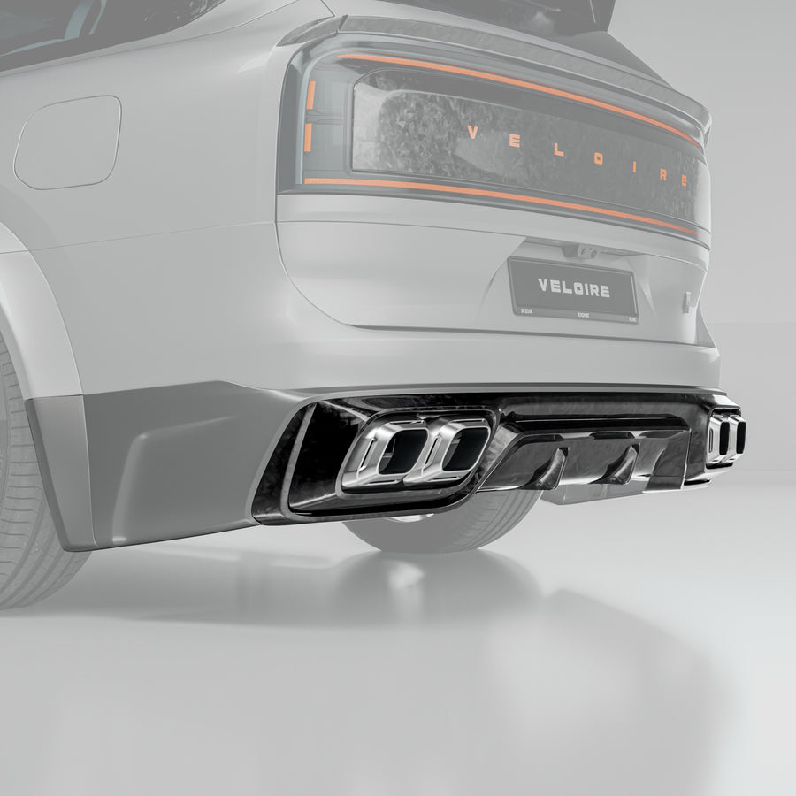 Rear diffuser + tailpipes for ZEEKR 9X